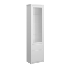 Vitrină 1D1W1S, albă, ERODIN-Dacenergy.ro
