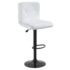 Scaun de bar, piele ecologică alb/negru, SELEST-Dacenergy.ro