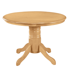 Masă de sufragerie, rotundă, stejar deschis, diametru 106 cm, TABLOS-Dacenergy.ro