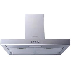 Hota incorporabila decorativa, din otel inoxidabil, 277m3/h, 40W, filtru de grasime din aluminiu, 60x45 cm, argintie-Dacenergy.ro