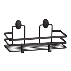 Etajera baie, din otel, design modern, montaj pe perete, cu suruburi, 1 raft, 30 x 13 x 12.5 cm, negru, Culoare: Negru, Inaltime: 12.5 cm-Dacenergy.ro