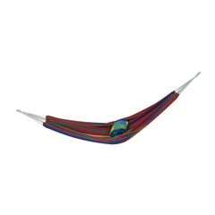 Hamac DacEnergy©, confectionat din poliester si bumbac, 200 x 100 cm, greutate suportata 110 kg, rosu cu dungi, Culoare: Multicolor-Dacenergy.ro