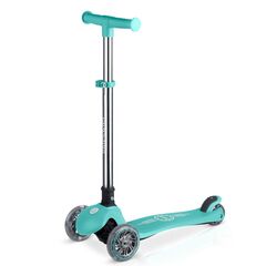 Trotineta de echilibru cu trei roti, material ghidon din aluminiu, inaltimea reglabila a ghidonului, iluminare LED, greutate maxima utilizator 50 kg, punte fluorescenta, turcoaz, Culoare: Turcoaz, Fosforescent-Dacenergy.ro