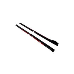 Set prelungiri ornament praguri laterale tuning, Negru Lucios-Rosu  Cod: PRG1012-Dacenergy.ro