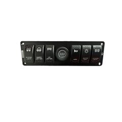 Panou cu 6 intrerupatoare tip Rocket   voltmetru  si USB 4.2A  Cod: YJ-SPA024-6-Dacenergy.ro