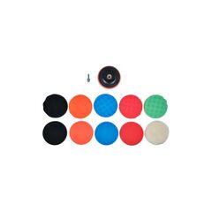 Set 12 bureti polisat auto 125mm M14 cu adaptor Cod: 47931-Dacenergy.ro
