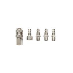 Set 5 cuple rapide 1/4 BSPT pentru furtunuri aer comprimat si scule pneumatice Crownman Cod: DISPN97-Dacenergy.ro