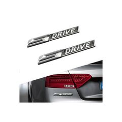 Ornament metalic auto S Drive culoare crom cu negru Cod: SD1-Dacenergy.ro