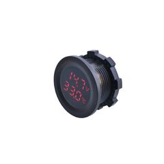 Voltmetru cu termometru 12-24V  Cod: DS4052-Dacenergy.ro