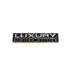 Ornament metalic auto Luxury crom cu negru 7.5x1.5 cm Cod: JST-01-Dacenergy.ro