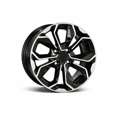 Jante DY176 KM 16x6.5 4x100 ET35 negru diamond cut compatibile Dacia, Renault, Opel, Nissan-Dacenergy.ro