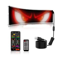 Modul panou flexibil ochi camion devil eye publicitar,display RGB ,control aplicatie, USB 5V 10x35cm Cod: FS-1803-Dacenergy.ro