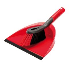 Faras cu maturica Vileda, plastic, perii rezistente, sistem 2 in 1, 1 set, rosu si negru-Dacenergy.ro