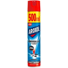 Spray insecticid Aroxol, insecte zburatoare si taratoare, dubla actiune, 500 ml-Dacenergy.ro