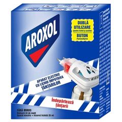 Aparat electric Aroxol, plastic, anti tantari, rezerva lichida, 45 nopti, 35 ml-Dacenergy.ro