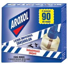 Rezerva lichida Aroxol, anti tantari, 2 bucati, 90 nopti, incolor albastru-Dacenergy.ro