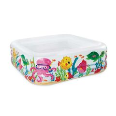 Piscina gonflabila pentru copii Intex, in forma de bazin patrat, cu kit de reparare, 340 l, 159 x 159 x 50 cm-Dacenergy.ro