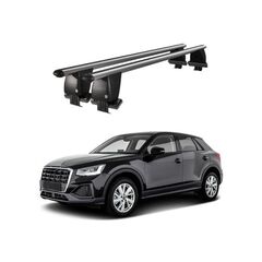 Bare transversale portbagaj auto aluminiu compatibile plafon neted Audi Q2 GA 2016-> argintii sau negre Cod: CB200101 Kit-104-Dacenergy.ro