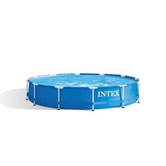 Piscina cu cadru metalic Intex, confectionata din metal, polipropilena si PVC, forma rotunda,  6503 litri apa, 366 x 76 cm, cu pompa de filtrare-Dacenergy.ro