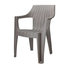 Scaun pentru gradina DacEnergy©, polipropilena, rezistent UV si umezeala, fix, 61.5 x 61.5 x 84 cm, gri inchis-Dacenergy.ro