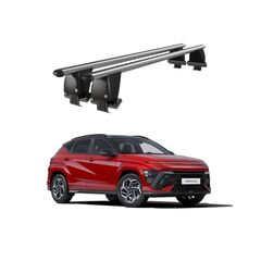 Bare transversale portbagaj auto aluminiu compatibile plafon neted Hyundai Kona Hybrid 2018-> argintii sau negre Cod: CB200101 Kit-108-Dacenergy.ro