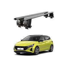 Bare transversale portbagaj auto aluminiu compatibile plafon neted Hyundai i20 BC3 2020-> argintii sau negre Cod: CB200101 Kit-108-Dacenergy.ro