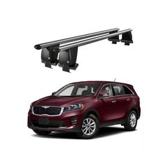 Bare transversale portbagaj auto aluminiu compatibile plafon neted Kia Sorento UM 2019-2020 argintii sau negre Cod: CB200101 Kit-102-Dacenergy.ro