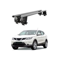 Bare transversale portbagaj auto aluminiu compatibile plafon neted Nissan Qashqai  J11 2014-2017 argintii sau negre Cod: CB200101 Kit-101-Dacenergy.ro