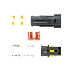 Set 2 mufe conector 2 pini mama-tata 12V 24V IP67 Cod: 03518-Dacenergy.ro
