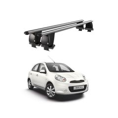Bare transversale portbagaj auto aluminiu compatibile plafon neted Nissan Micra March K13 2010-2017 argintii sau negre Cod: CB200101 Kit-101-Dacenergy.ro