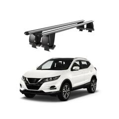 Bare transversale portbagaj auto aluminiu compatibile plafon neted Nissan Qashqai J11 2017-2021 argintii sau negre Cod: CB200101 Kit-105-Dacenergy.ro