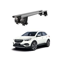 Bare transversale portbagaj auto aluminiu compatibile plafon neted Opel Grandland X 2017-> argintii sau negre Cod: CB200101 Kit-101-Dacenergy.ro