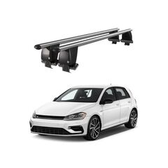 Bare transversale portbagaj auto aluminiu compatibile plafon neted Volkswagen Golf 7 5G 2012-2019 argintii sau negre Cod: CB200101 Kit-105-Dacenergy.ro