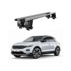 Bare transversale portbagaj auto aluminiu compatibile plafon neted Volkswagen T-Roc A1 2018-> argintii sau negre Cod: CB200101 Kit-108-Dacenergy.ro