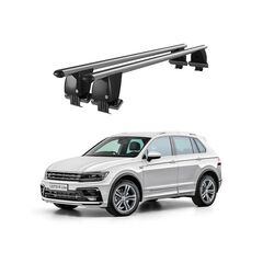 Bare transversale portbagaj auto aluminiu compatibile plafon neted Volkswagen Tiguan II AD1 R-Line 2016-> argintii sau negre Cod: CB200101 Kit-108-Dacenergy.ro
