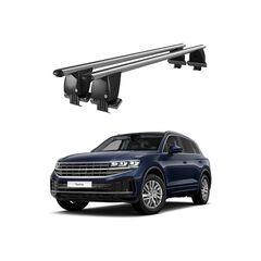 Bare transversale portbagaj auto aluminiu compatibile plafon neted Volkswagen Touareg 2018-> argintii sau negre Cod: CB200101 Kit-101-Dacenergy.ro