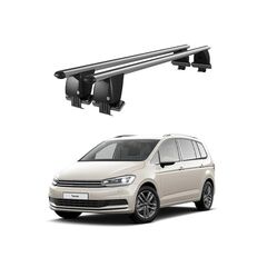 Bare transversale portbagaj auto aluminiu compatibile plafon neted Volkswagen Touran II 5T 2015-> argintii sau negre Cod: CB200101 Kit-108-Dacenergy.ro