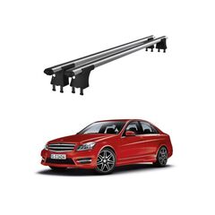 Set bare transversale aluminiu cu prindere in puncte fixe compatibile Mercedes Clasa C W204 2007-2013 negre sau argintii Cod: 120101 Kit 203-Dacenergy.ro