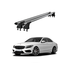 Set bare transversale aluminiu cu prindere in puncte fixe compatibile Mercedes Clasa C W205 2014-> negre sau argintii Cod: 120101 Kit 203-Dacenergy.ro