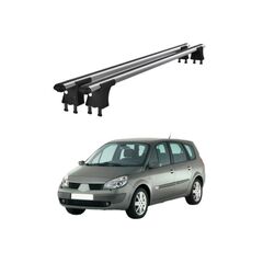 Set bare transversale aluminiu cu prindere in puncte fixe compatibile Renault Grand Scenic II 2003-2008 negre sau argintii Cod: 120101 Kit 201-Dacenergy.ro