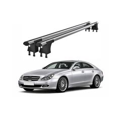 Set bare transversale aluminiu cu prindere in puncte fixe compatibile Mercedes CLS X218 2012-> negre sau argintii Cod: 120101 Kit 203-Dacenergy.ro