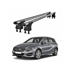 Set bare transversale aluminiu cu prindere in puncte fixe compatibile Mercedes Clasa B W246 2011-2018 negre sau argintii Cod: 120101 Kit 204-Dacenergy.ro