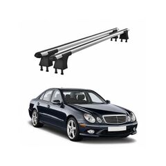 Set bare transversale aluminiu cu prindere in puncte fixe compatibile Mercedes Clasa E W211 2002-2009 negre sau argintii Cod: 120101 Kit 201-Dacenergy.ro