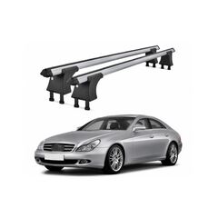 Set bare transversale aluminiu cu prindere in puncte fixe compatibile Mercedes CLS C218 2010-> negre sau argintii Cod: 120101 Kit 203-Dacenergy.ro