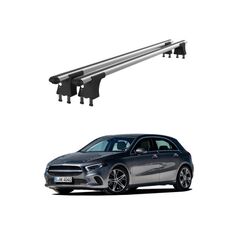 Set bare transversale aluminiu cu prindere in puncte fixe compatibile Mercedes Clasa A W177 2018-> negre sau argintii Cod: 120101 Kit 204-Dacenergy.ro