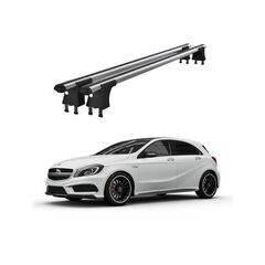 Set bare transversale aluminiu cu prindere in puncte fixe compatibile Mercedes Clasa A W176 2013-2018 negre sau argintii Cod: 120101 Kit 204-Dacenergy.ro