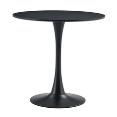 Masă de sufragerie, rotundă, negru, diametru 80 cm, REVENTON NEW-Dacenergy.ro