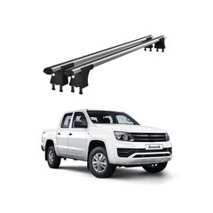 Set bare transversale aluminiu cu prindere in puncte fixe compatibile Volkswagen Amarok 2010-> negre sau argintii Cod: 120101 Kit 202-Dacenergy.ro
