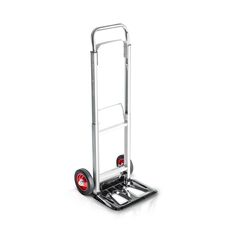 Carucior Transport Pliabil Humberg, Tip Roaba, Capacitate 90 kg, Otel Zincat, 2 Roti cu Ranforsare Metalica, Reglabil 71-108 cm, 41x40x108 cm, Negru Argintiu-Dacenergy.ro