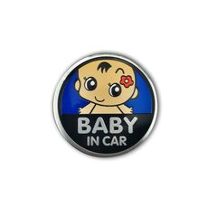 Ornament Baby in Car auto fundal albastru 13x13cm Cod: TS-122-Dacenergy.ro